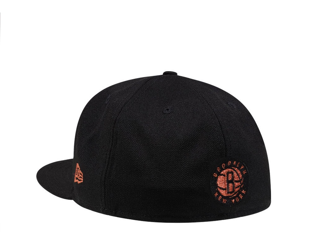 New Era New Brooklyn Nets Black and Copper Edition 59Fifty Fitted Cap