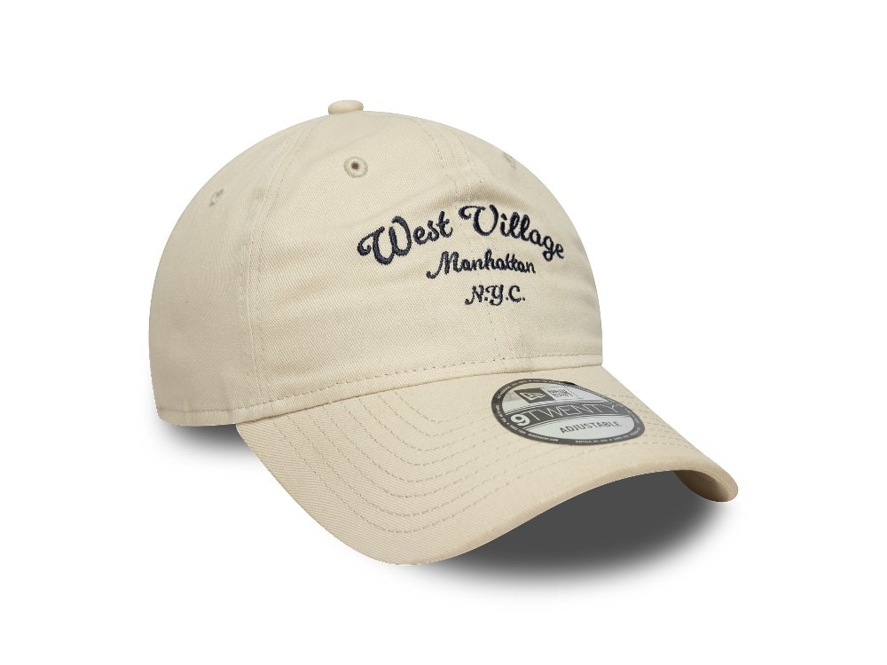 New Era West Village Wordmark Stone 9Twenty Strapback Cap