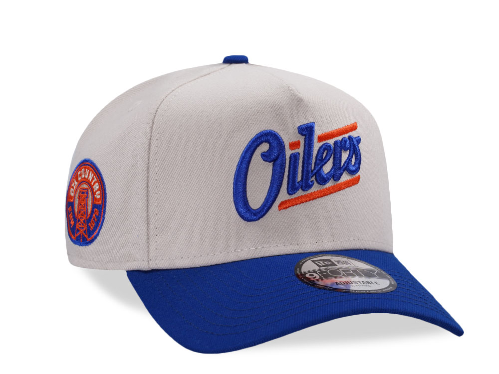 New Era Edmonton Oilers Inaugural Season 1979 Chrome Two Tone Edition 9Forty A Frame Snapback Cap