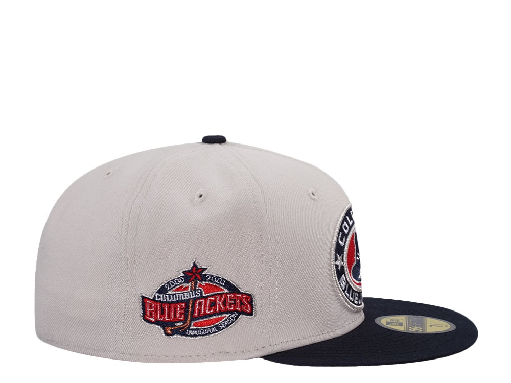 New Era Columbus Blue Jackets Inaugural Season Stone Two Tone Edition 59Fifty Fitted Cap