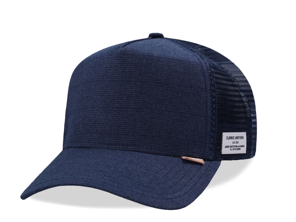 Djinns Glencheck Navy Trucker Snapback Cap