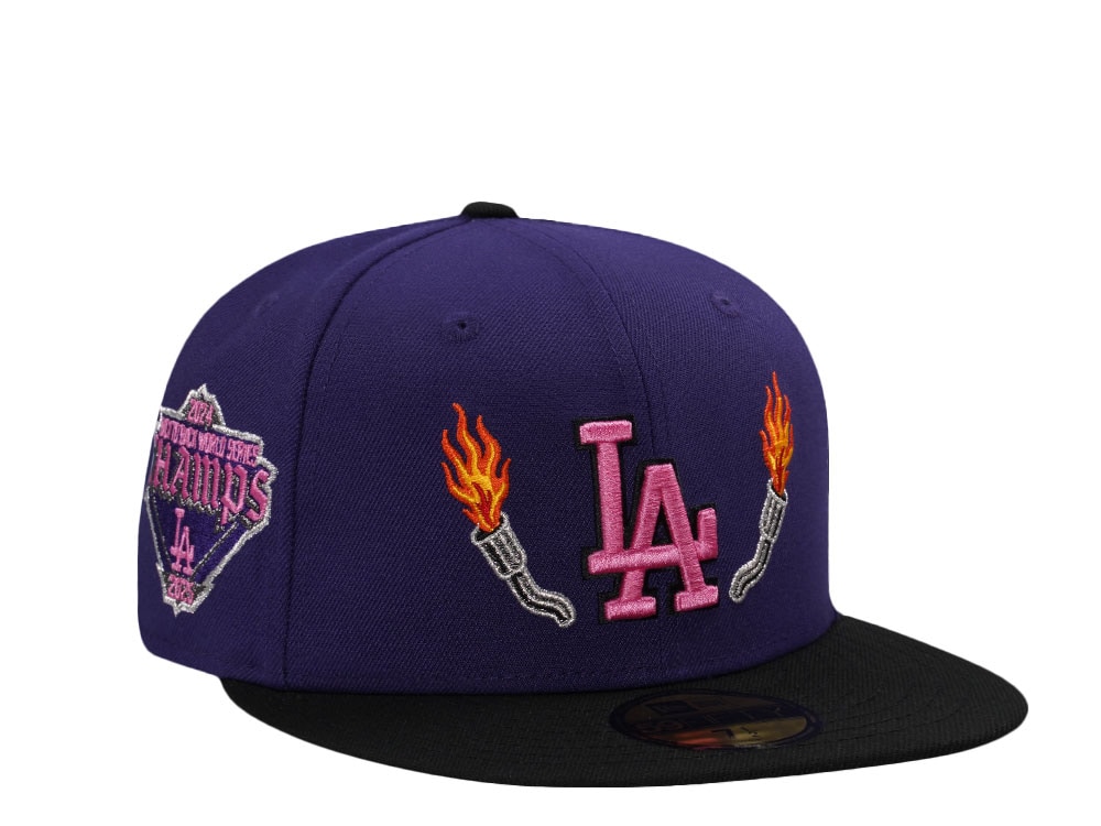 New Era Los Angeles Dodgers World Series Champions 2024 Purple Two Tone Edition 59Fifty Fitted Cap