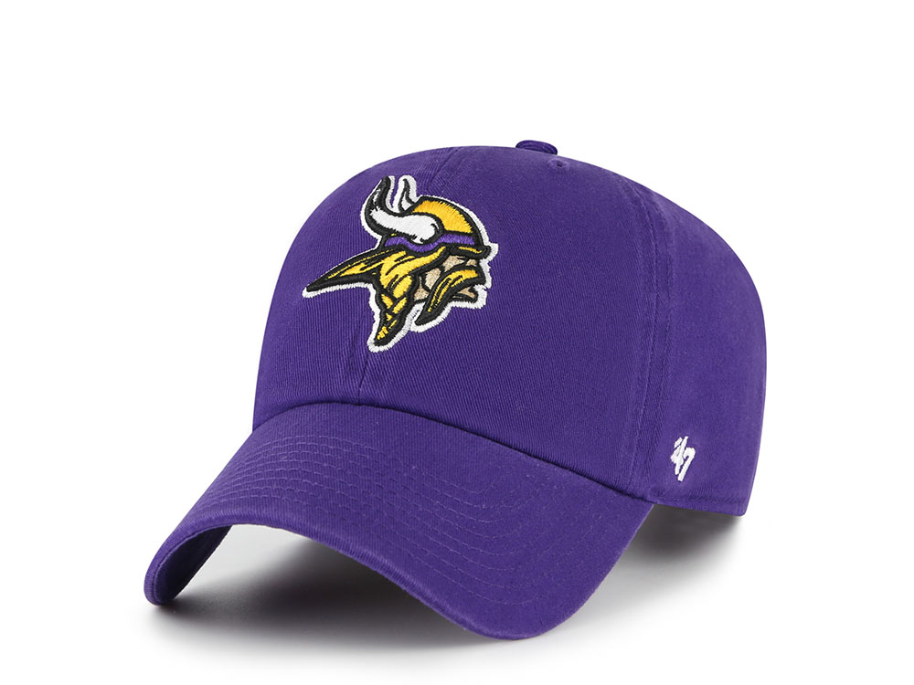 47Brand Minnesota Vikings Purple Classic Edition Clean Up Strapback Cap