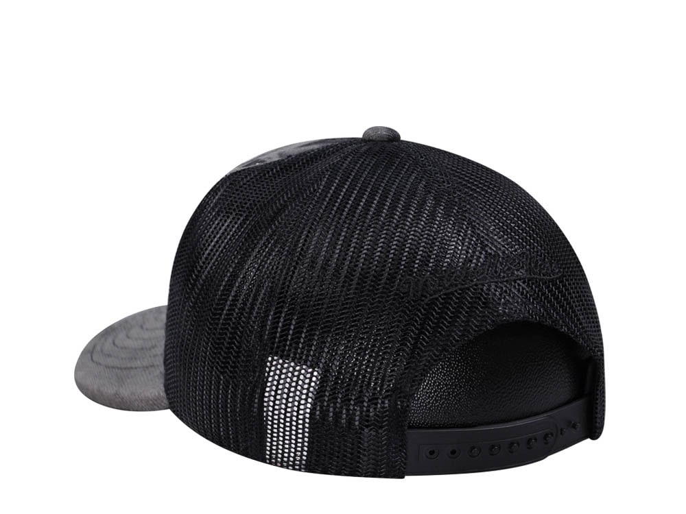Mitchell & Ness Brooklyn Nets Burnt Ends Black Trucker Snapback Cap