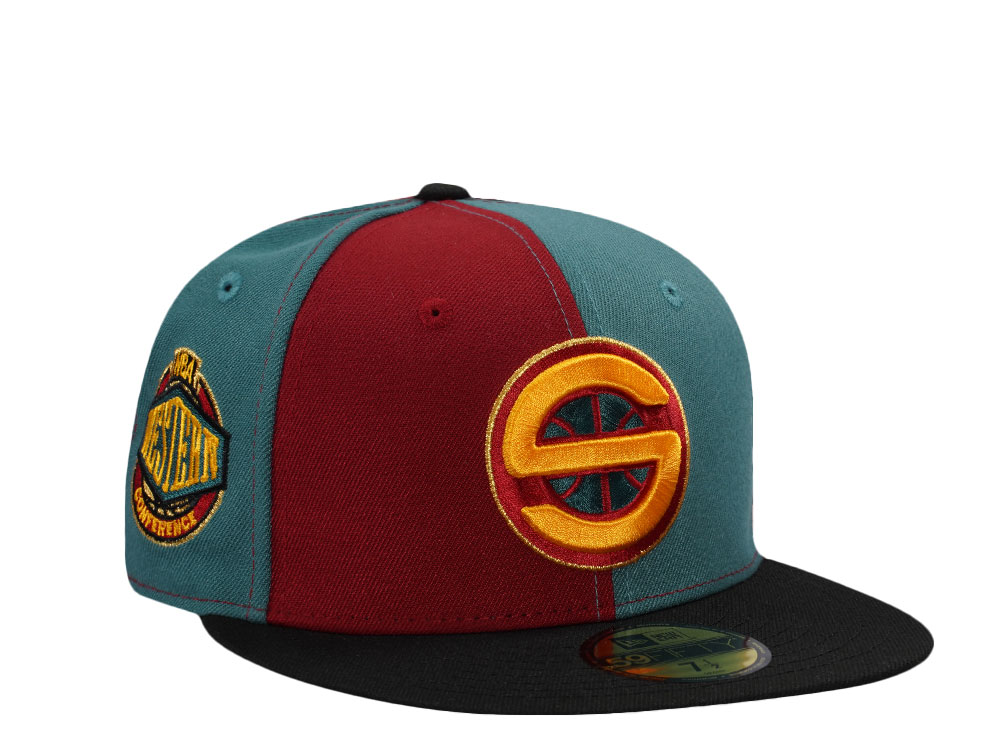 New Era Seattle Super Sonics NBA Western Conference Pinwheel Edition 59Fifty Fitted Cap