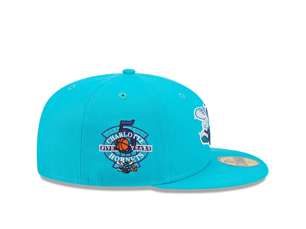 New Era Charlotte Hornets HWC 5th Anniversary Teal  59Fifty Fitted Cap