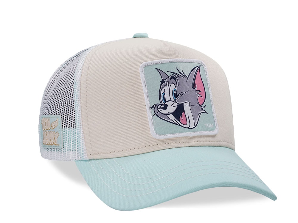 Capslab Tom and Jerry Beige Trucker Snapback Cap