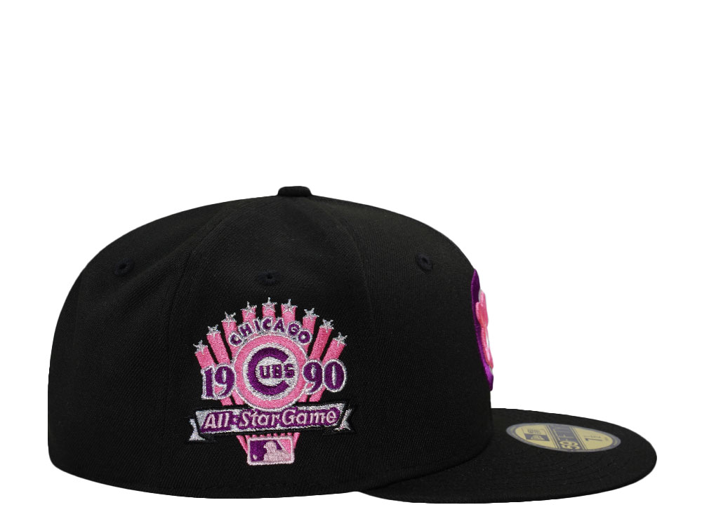 New Era Chicago Cubs All Star Game 1990 Magenta Black Prime Edition 59Fifty Fitted Cap
