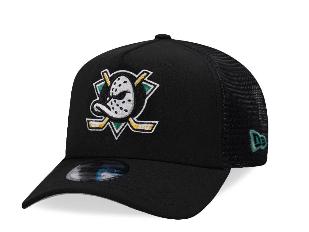 New Era Anaheim Ducks Anaheim Ducks Classic Black Edition 9Forty A Frame Trucker Snapback Cap