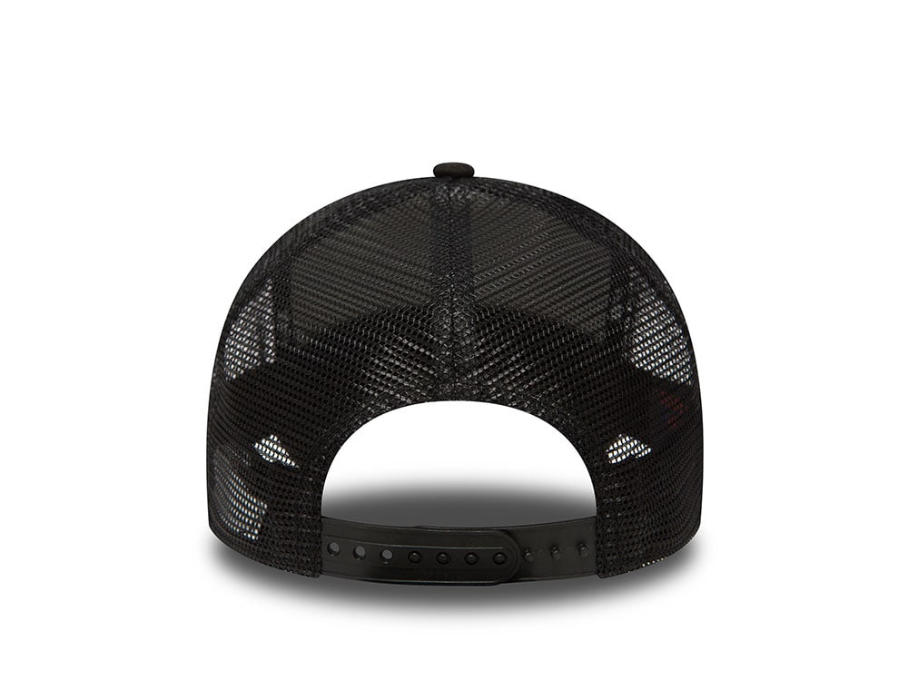 New Era New York Yankees All Black A Frame Trucker Snapback Cap
