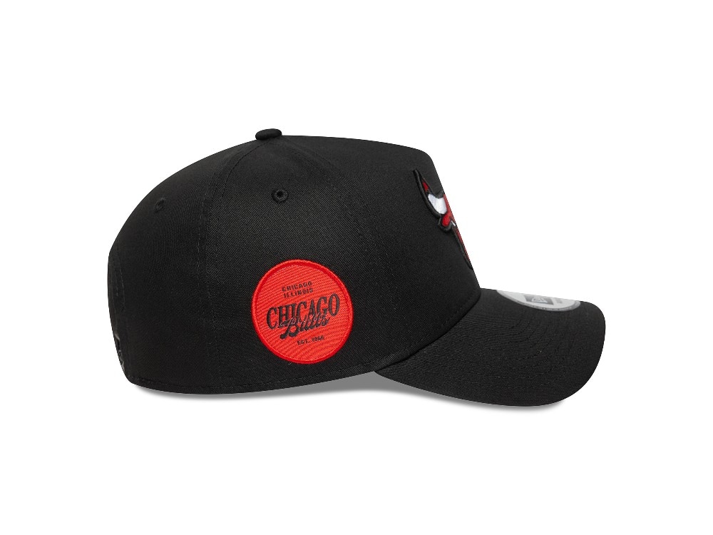 New Era Chicago Bulls Side Patch 9Forty A Frame Snapback Cap