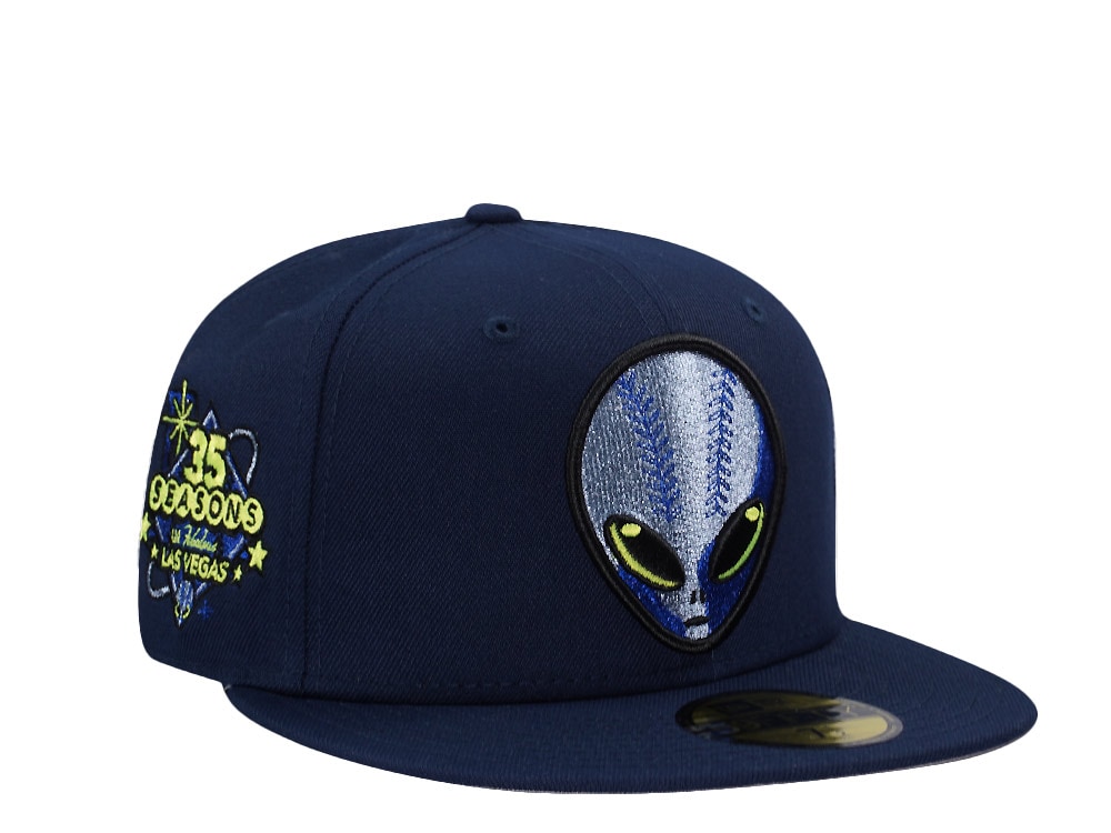 New Era Las Vegas 51s Alien 35th Seasons Neon Ocean Blue Edition 59Fifty Fitted Cap