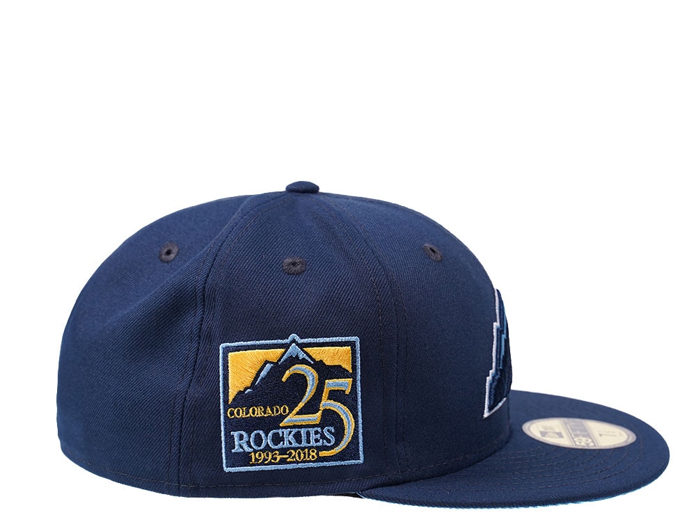 New Era Colorado Rockies 25th Anniversary Glacier Blue Edition 59Fifty Fitted Cap