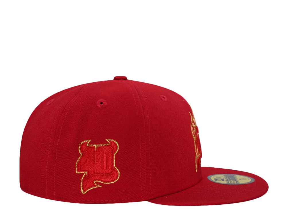New Era New Jersey Devils 40th Anniversary Scarlet Red Edition 59Fifty Fitted Cap