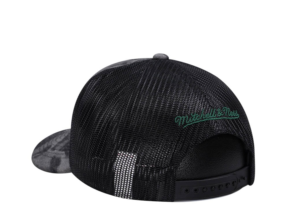 Mitchell & Ness Seattle Supersonics Burnt Ends Black Trucker Snapback Cap
