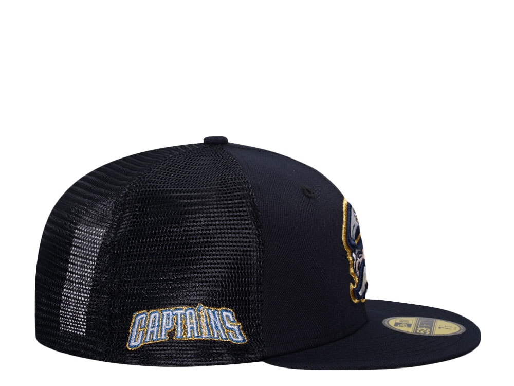 New Era Lake County Captains Navy Gold Trucker Edition 59Fifty Fitted Cap