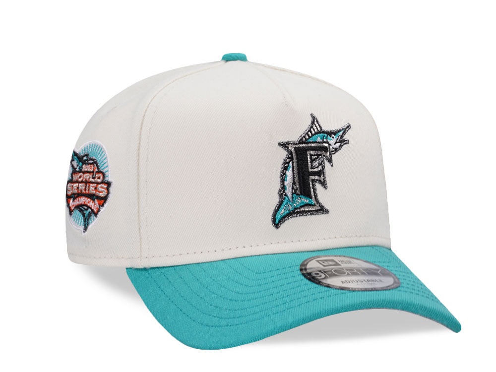 New Era Florida Marlins World Series 2003 Chrome Two Tone Edition 9Forty A Frame Snapback Cap