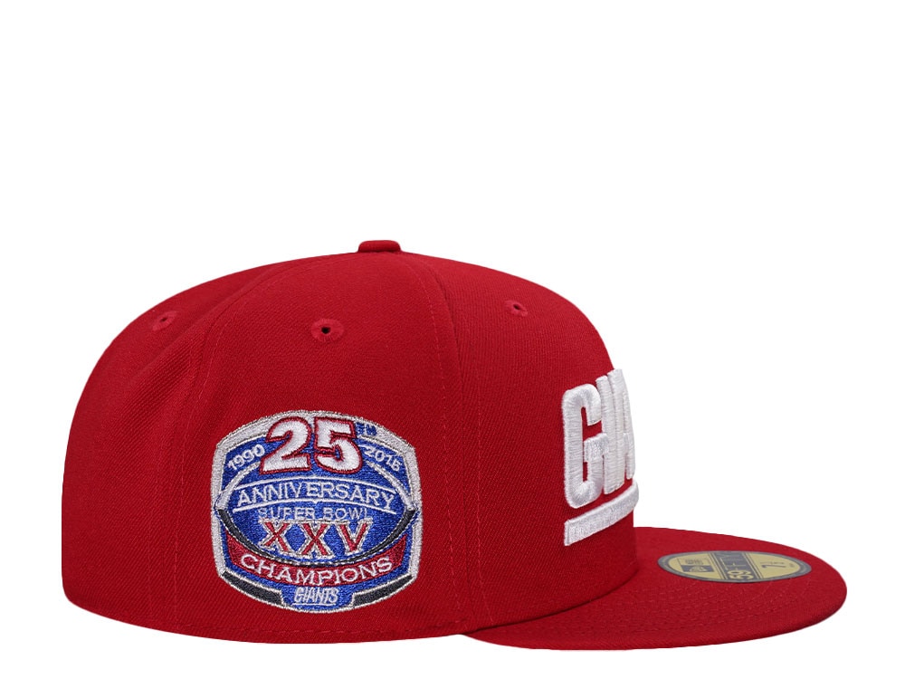 New Era New York Giants 25th Anniversary Red Prime Edition 59Fifty Fitted Cap