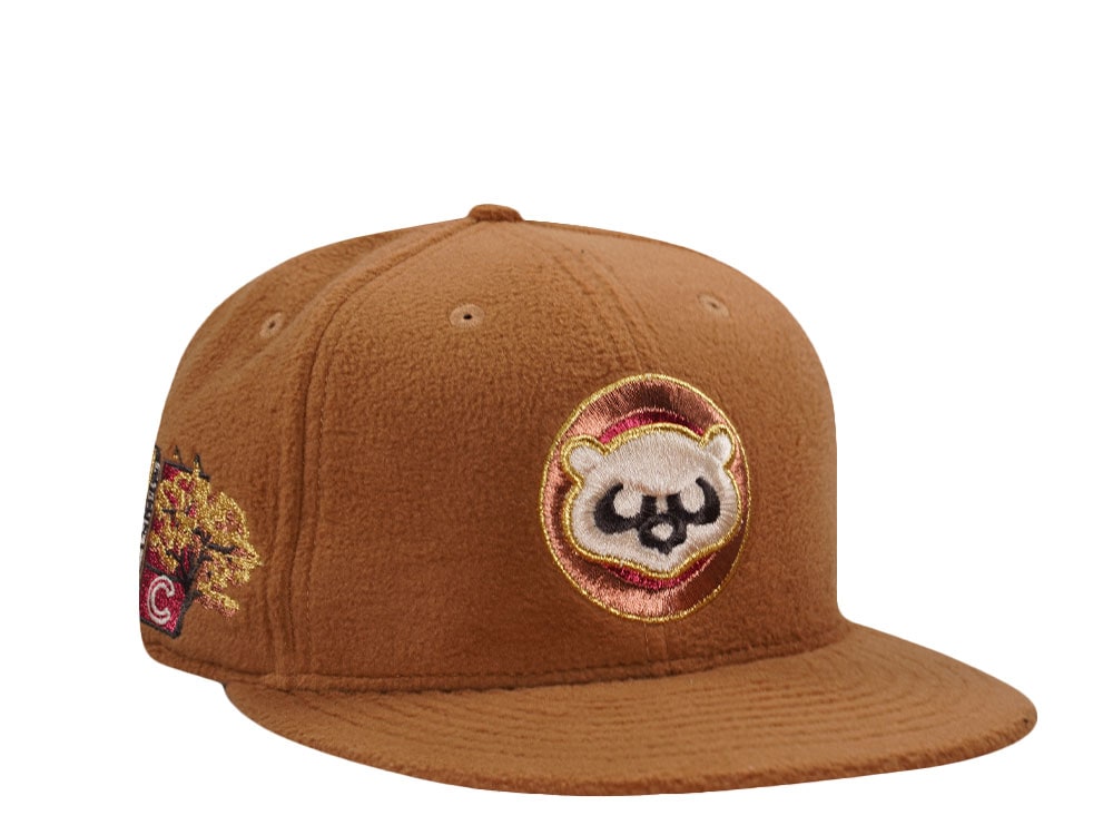 New Era Chicago Cubs Tokyo Series 2025 Fleece Brown Prime Edition 59Fifty Fitted Cap