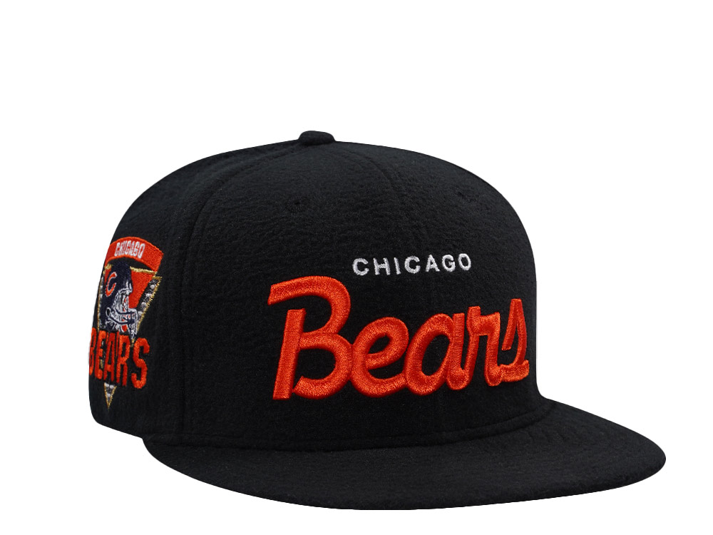 New Era Chicago Bears Team Helmet Black Prime Fleece Edition 59Fifty Fitted Cap
