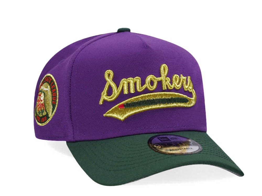 New Era Tampa Smokers Purple Gold Two Tone Edition 9Forty A Frame Snapback Cap