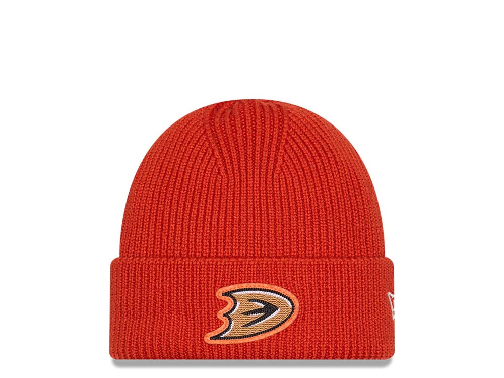 New Era Anaheim Ducks Skull Knit Orange Mütze