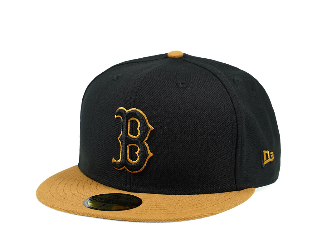 New Era Boston Red Sox Black Panama Tan Edition 59Fifty Fitted Cap