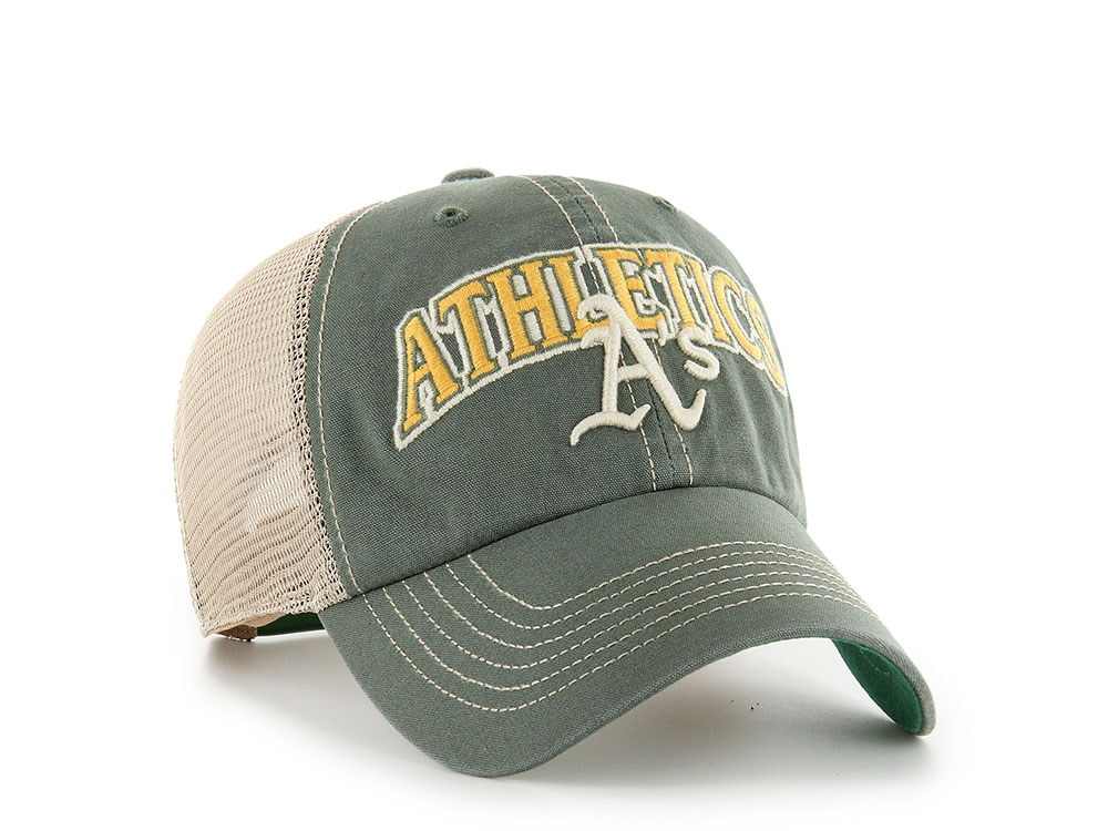 47Brand Oakland Athletics Bottle Green Tuscloosa Edition Trucker Clean Up Snapback Cap