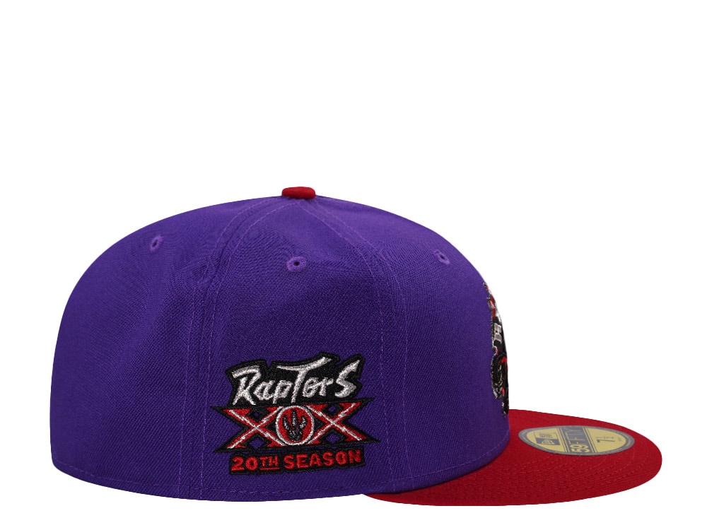 New Era Toronto Raptors 20th Anniversary Purple Two Tone Edition 59Fifty Fitted Cap