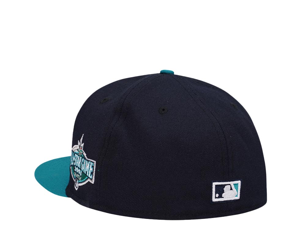 New Era Seattle Mariners All Star Game 2001 Navy Teal Two Tone Classic Edition 59Fifty Fitted Cap