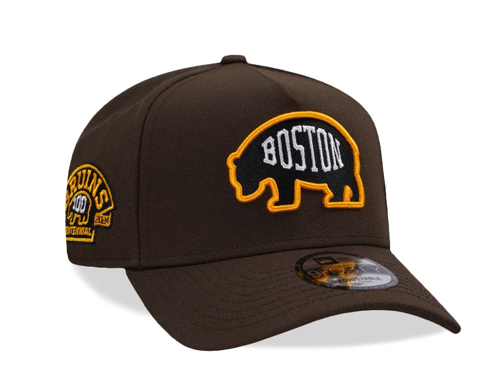 New Era Boston Bruins Centennial Walnut Prime Edition 9Forty A Frame Snapback Cap