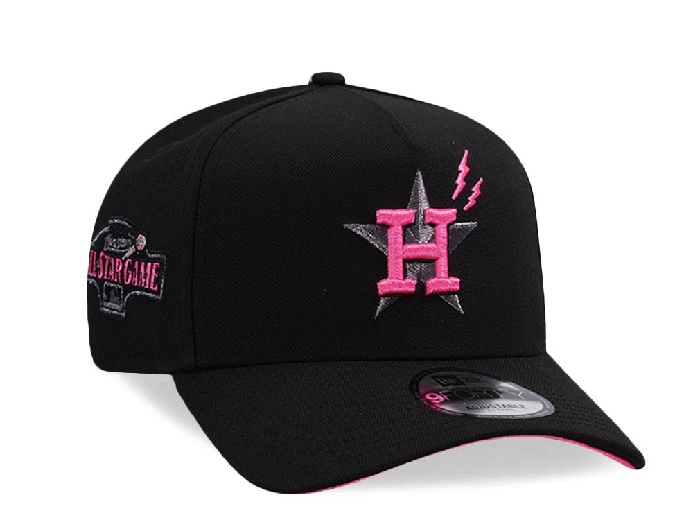New Era Houston Astros All Star Game 2004 Pink Glow Black Prime Edition 9Forty A Frame Snapback Cap
