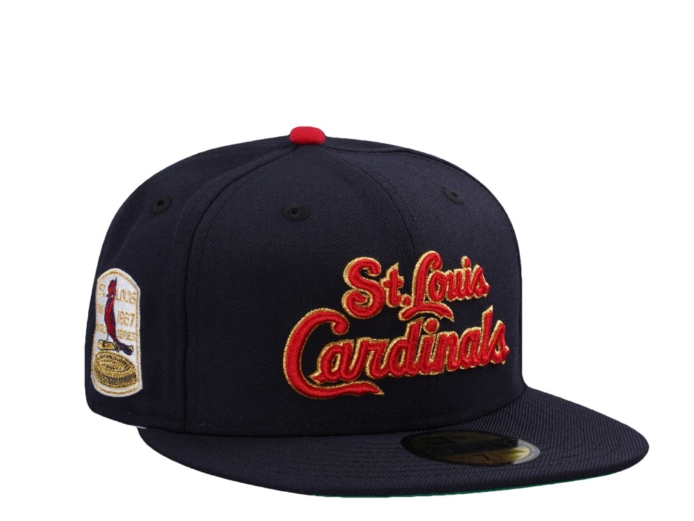 New Era St. Louis Cardinals World Series 1967 Script Wool Navy Throwback Edition 59Fifty Fitted Cap