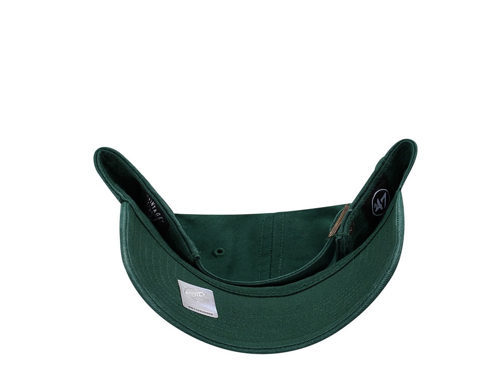 47Brand New Jersey Devils Vintage Dark Green Clean up Strapback Cap