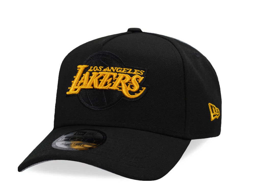 New Era Los Angeles Lakers Blackout Prime Edition 9Forty A Frame Snapback Cap
