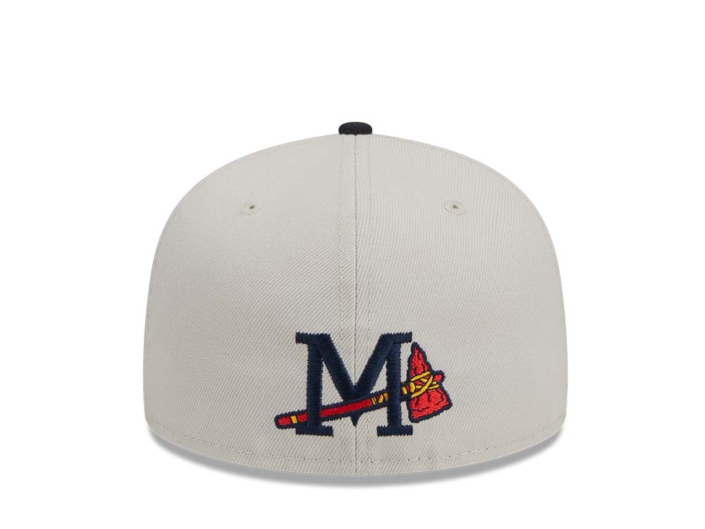 New Era Atlanta Braves Farm Team Stone Throwback Two Tone Edition 59Fifty Fitted Cap