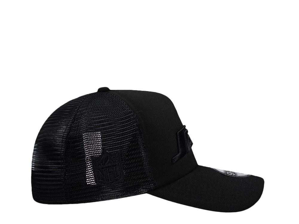 New Era New York Jets Black Foam Trucker 9Forty A Frame Snapback Cap