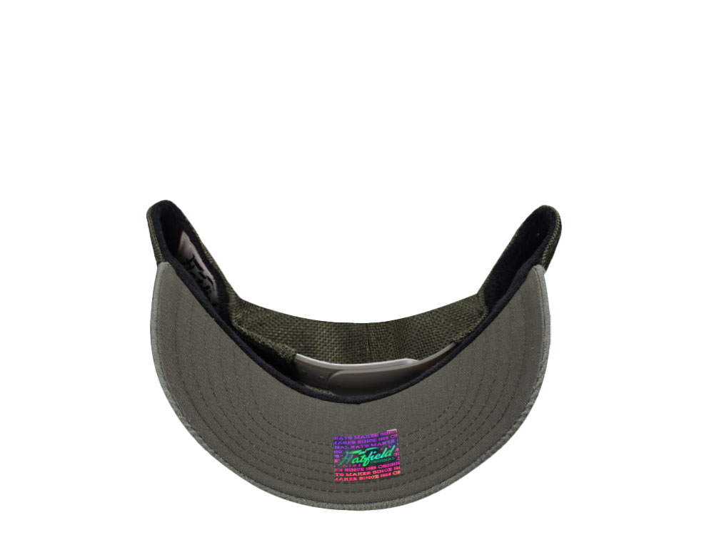 Hatfield Soft Lime Ivory Dark Green Trucker Snapback Cap