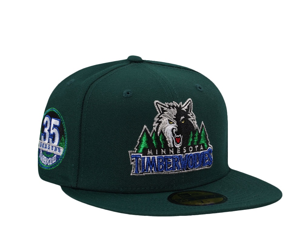 New Era Minnesota Timberwolves 35th Anniversary Green Prime Edition 59Fifty Fitted Cap