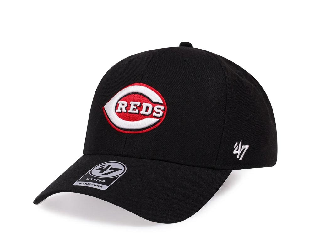 47Brand Cincinnati Reds Classic Black Strapback Cap