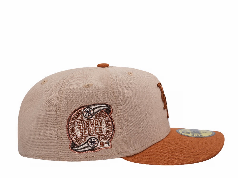New Era New York Mets Subway Series Pumpkin Spice Edition Pre Curved 59Fifty Fitted Cap