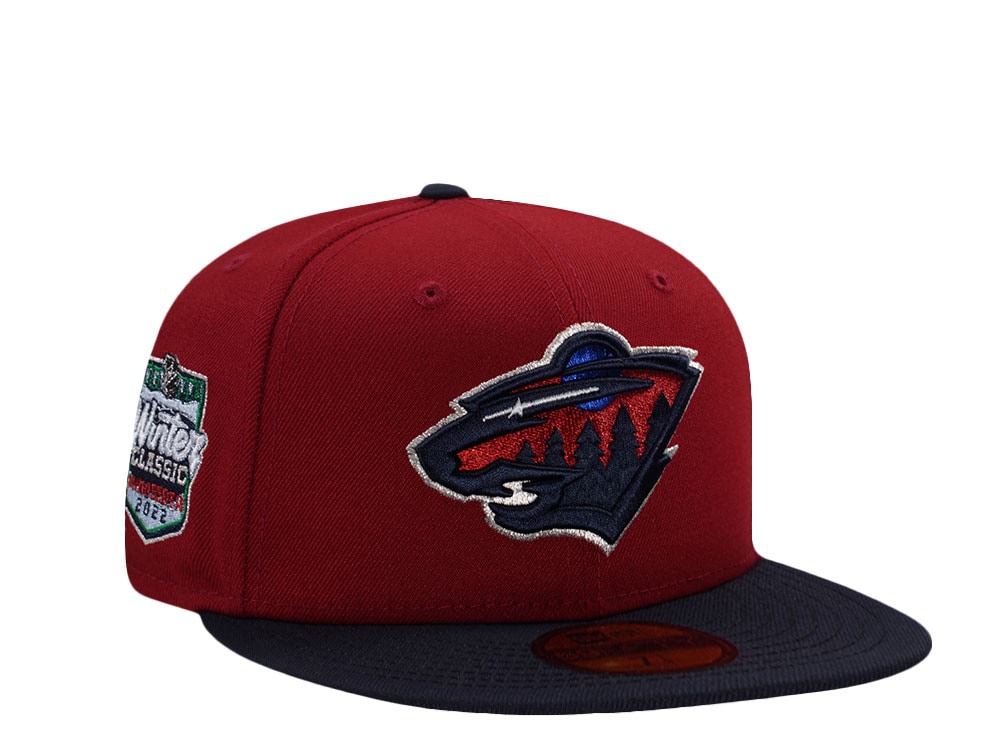 New Era Minnesota Wild Winter Classic 2022 Red Two Tone Edition 59Fifty Fitted Cap