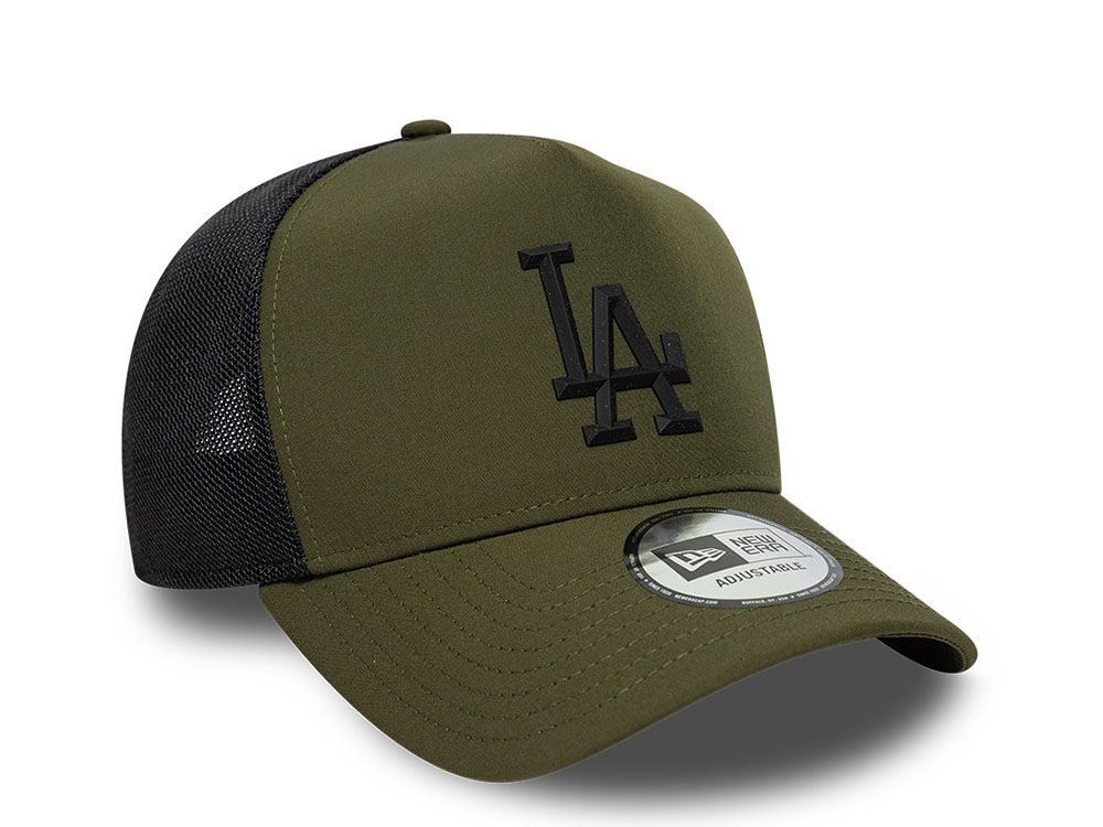 New Era Los Angeles Dodgers Olive Edition 9Forty A Frame Trucker Snapback Cap
