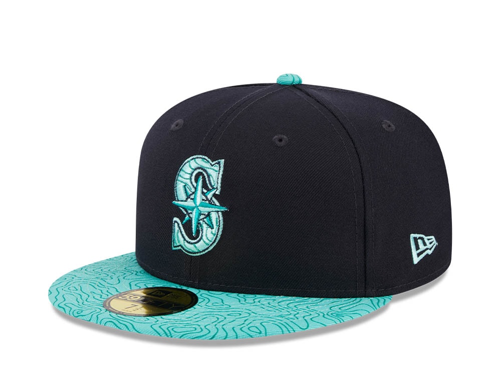New Era Seattle Mariners All Star Game 2023 Topo E1 Two Tone Navy Edition 59Fifty Fitted Cap