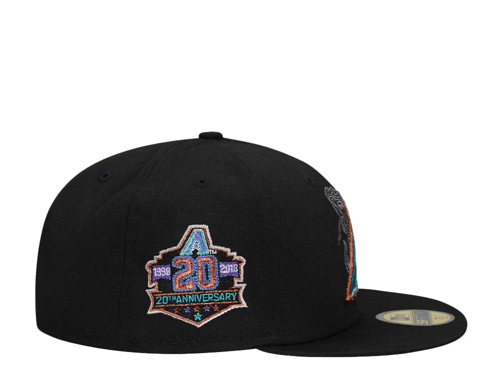 New Era Arizona Diamondbacks 20th Anniversary Black Copper Throwback Edition 59Fifty Fitted Cap
