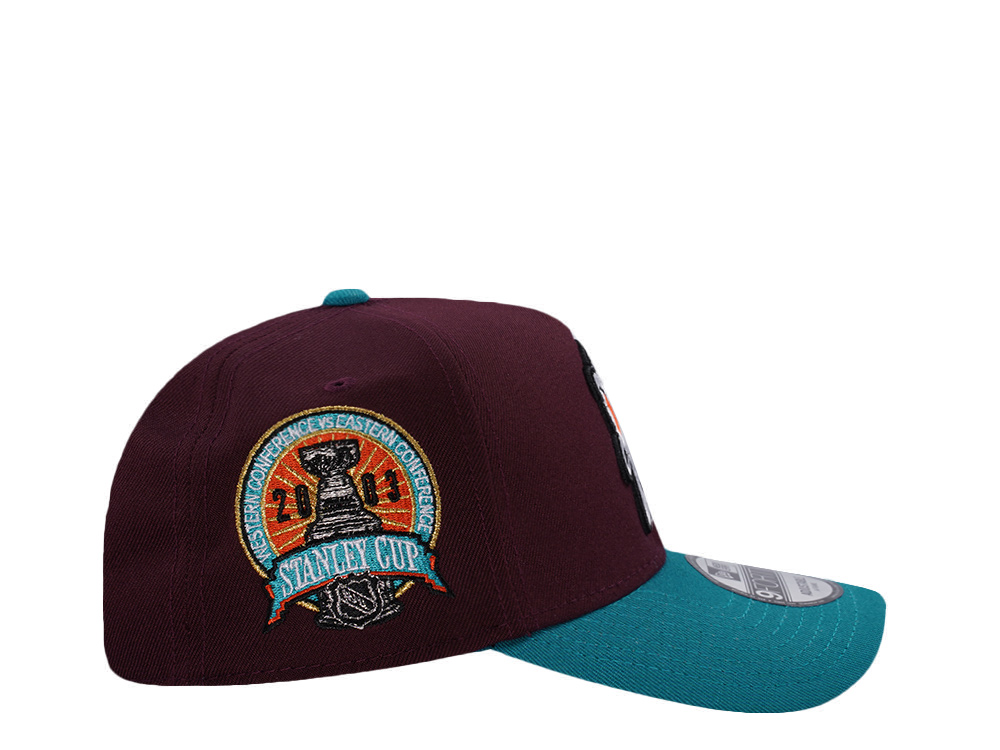 New Era Anaheim Ducks Stanley Cup 2003 Maroon Two Tone Edition 9Forty A Frame Snapback Cap
