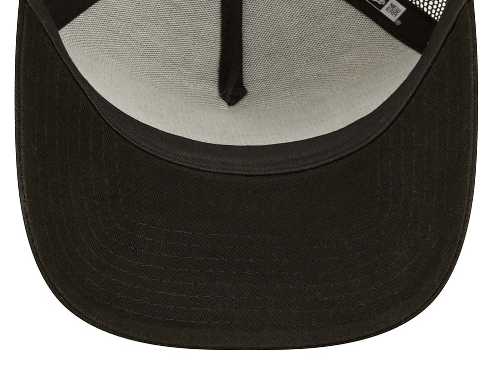 New Era Lucky Rabbit Logo Black A Frame Trucker Snapback Cap