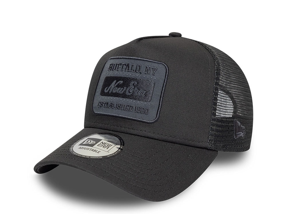 New Era Buffalo NY Tonal Patch White 9Forty A Frame Trucker Snapback Cap