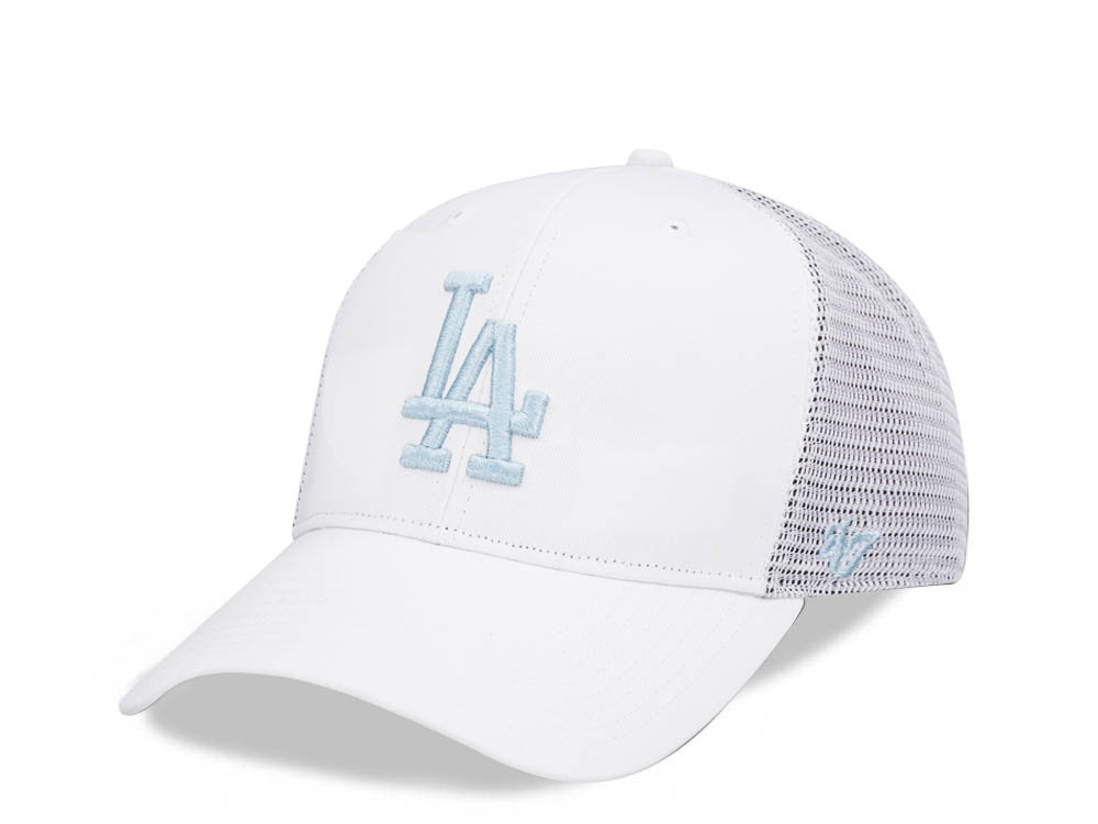 47Brand Los Angeles Dodgers White Branson MVP Trucker Snapback Cap