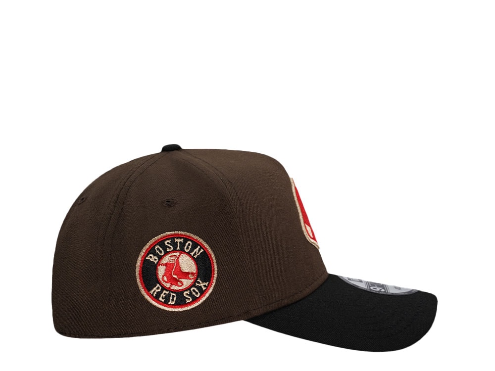 New Era Boston Red Sox Coffee Black Two Tone Edition 9Forty A Frame Snapback Cap